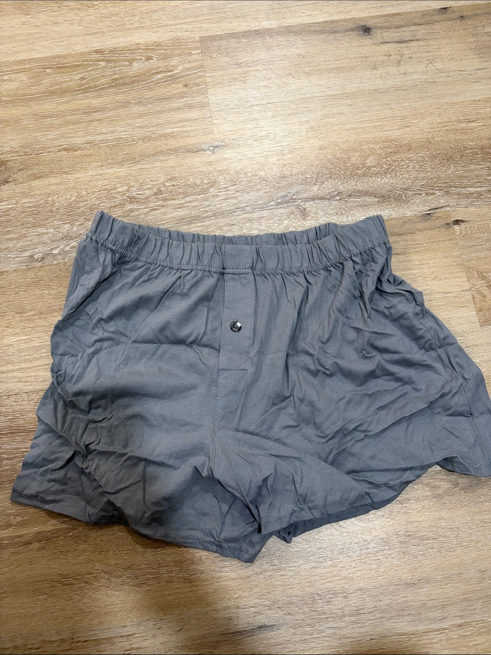 Women’s Gray Elastic Waist Boxer lounge Shorts